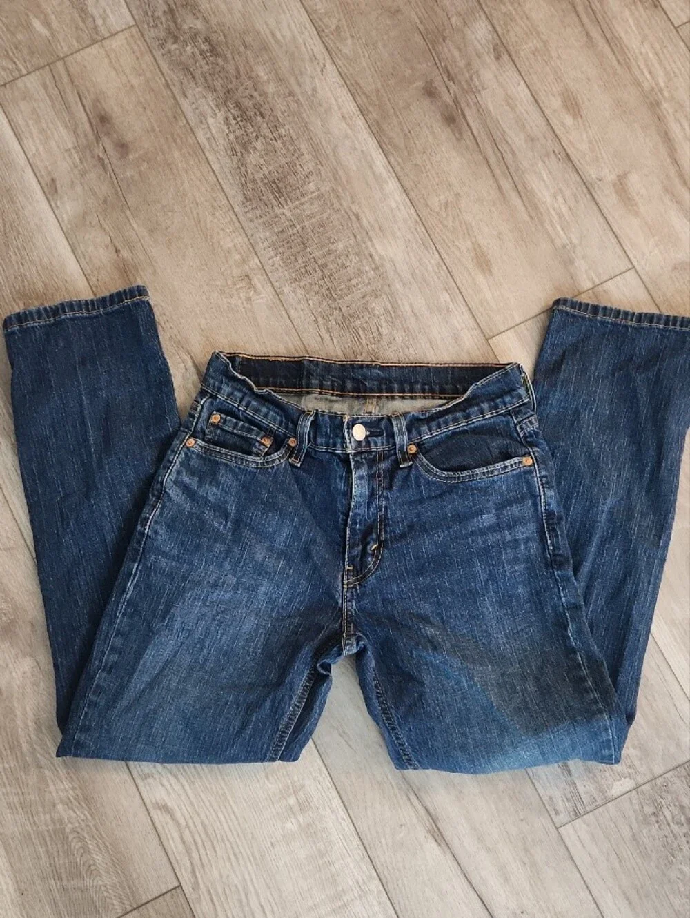 Levi's 541 Slim Straight Jeans in Dark Blue Denim